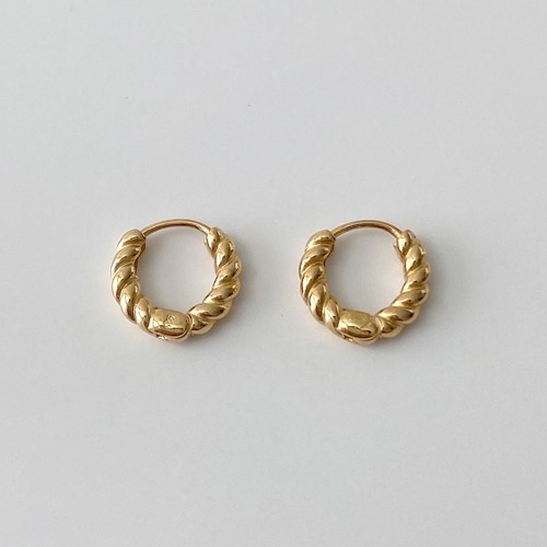 [silver925] Twist one-touch earring