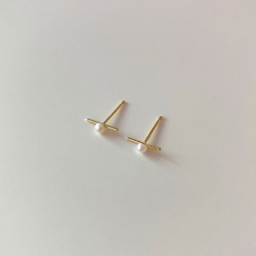 [silver 925] Stick pearl earring