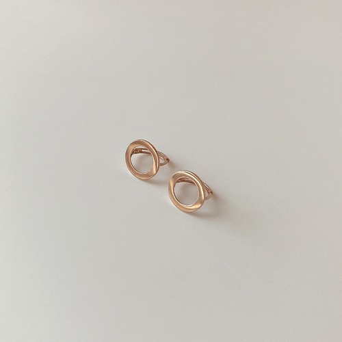 [14k gold] Simple mini round earring