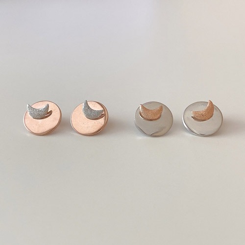 [silver925] New moon earring (2 colors)