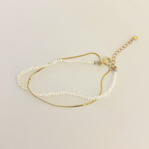 [silver925] Mini gold pearl bracelet