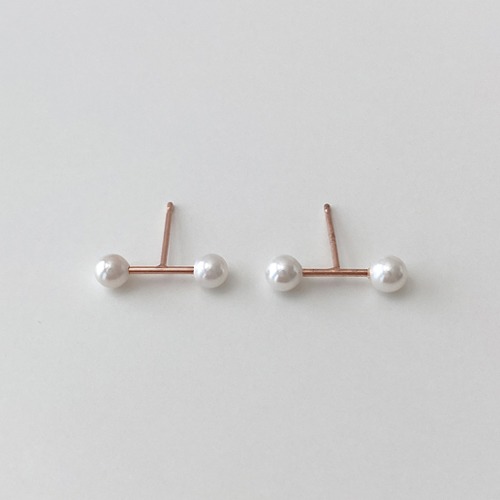 [silver925] Two pearl earring